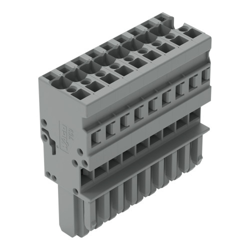 1-conductor female connector, CAGE CLAMP&reg;, 4 mm&sup2;, gray