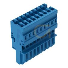 1-conductor female connector, CAGE CLAMP&reg;, 4 mm&sup2;, blue