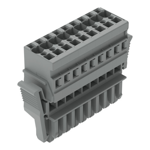 1-conductor female connector, CAGE CLAMP&reg;, 4 mm&sup2;, gray