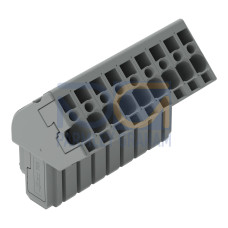 1-conductor female connector, angled, CAGE CLAMP&reg;, 4 mm&sup2;, gray