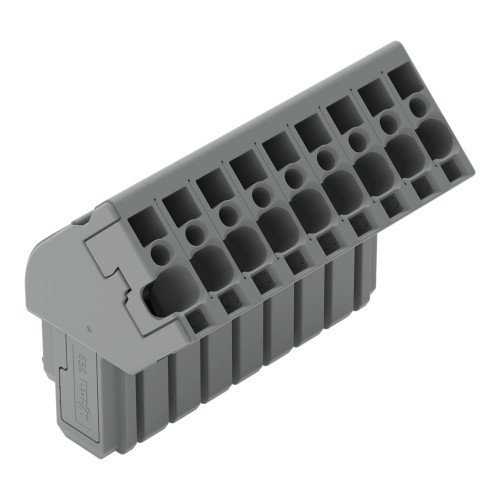 1-conductor female connector, angled, CAGE CLAMP&reg;, 4 mm&sup2;, gray