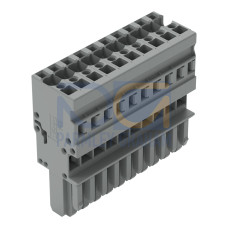1-conductor female connector, CAGE CLAMP&reg;, 4 mm&sup2;, gray