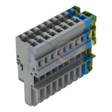 1-conductor female connector, CAGE CLAMP&reg;, 4 mm&sup2;, green-yellow/blue/gray
