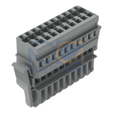 1-conductor female connector, CAGE CLAMP&reg;, 4 mm&sup2;, gray