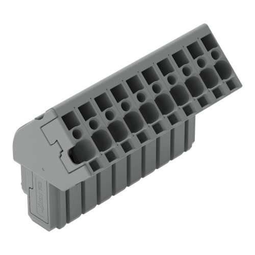 1-conductor female connector, angled, CAGE CLAMP&reg;, 4 mm&sup2;, gray