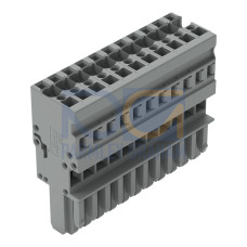 1-conductor female connector, CAGE CLAMP&reg;, 4 mm&sup2;, gray