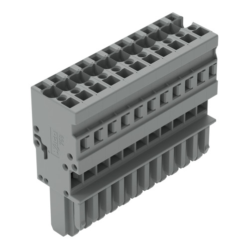 1-conductor female connector, CAGE CLAMP&reg;, 4 mm&sup2;, gray