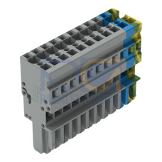 1-conductor female connector, CAGE CLAMP&reg;, 4 mm&sup2;, green-yellow/blue/gray
