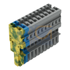 1-conductor female connector, CAGE CLAMP&reg;, 4 mm&sup2;, gray/blue/green-yellow