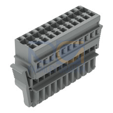 1-conductor female connector, CAGE CLAMP&reg;, 4 mm&sup2;, gray