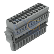1-conductor female connector, CAGE CLAMP&reg;, 4 mm&sup2;, gray