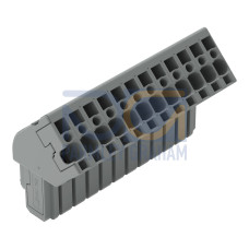 1-conductor female connector, angled, CAGE CLAMP&reg;, 4 mm&sup2;, gray