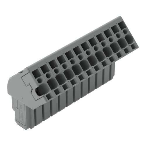 1-conductor female connector, angled, CAGE CLAMP&reg;, 4 mm&sup2;, gray