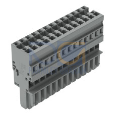 1-conductor female connector, CAGE CLAMP&reg;, 4 mm&sup2;, gray