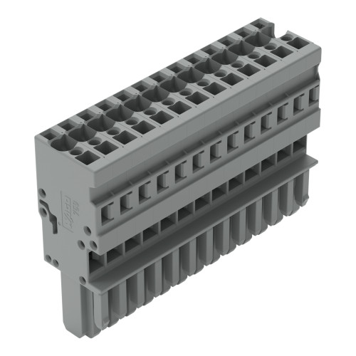 1-conductor female connector, CAGE CLAMP&reg;, 4 mm&sup2;, gray
