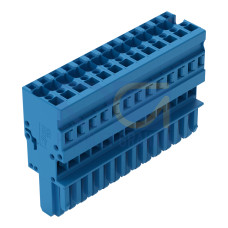 1-conductor female connector, CAGE CLAMP&reg;, 4 mm&sup2;, blue
