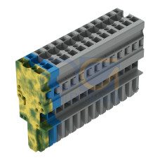 1-conductor female connector, CAGE CLAMP&reg;, 4 mm&sup2;, gray/blue/green-yellow
