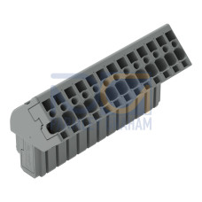 1-conductor female connector, angled, CAGE CLAMP&reg;, 4 mm&sup2;, gray
