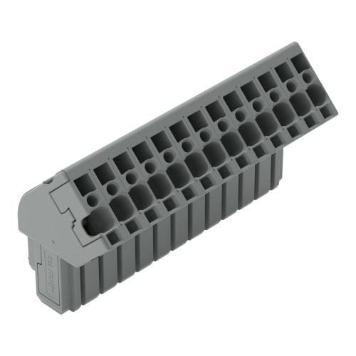 1-conductor female connector, angled, CAGE CLAMP&reg;, 4 mm&sup2;, gray