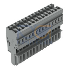 1-conductor female connector, CAGE CLAMP&reg;, 4 mm&sup2;, gray
