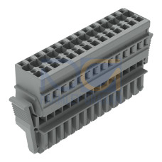 1-conductor female connector, CAGE CLAMP&reg;, 4 mm&sup2;, gray