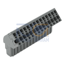 1-conductor female connector, angled, CAGE CLAMP&reg;, 4 mm&sup2;, gray