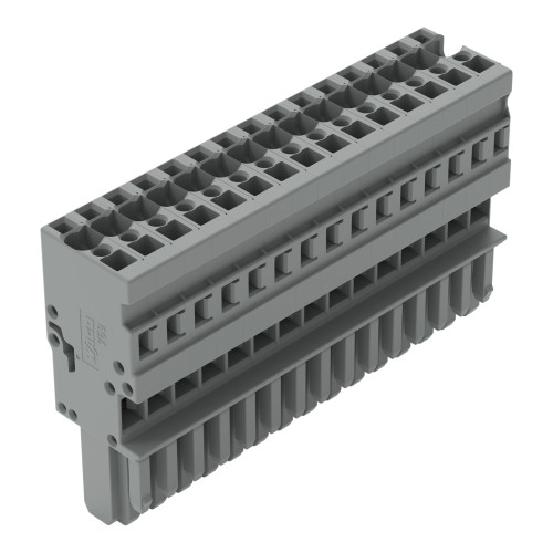 1-conductor female connector, CAGE CLAMP&reg;, 4 mm&sup2;, gray