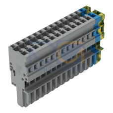 1-conductor female connector, CAGE CLAMP&reg;, 4 mm&sup2;, green-yellow/blue/gray