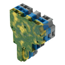 2-conductor female connector, CAGE CLAMP&reg;, 4 mm&sup2;, gray/blue/green-yellow