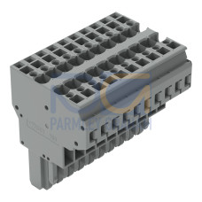2-conductor female connector, CAGE CLAMP&reg;, 4 mm&sup2;, gray