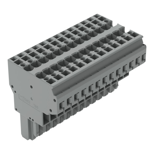 2-conductor female connector, CAGE CLAMP&reg;, 4 mm&sup2;, gray