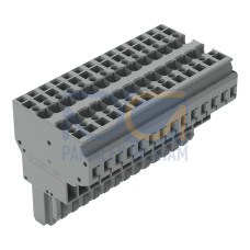 2-conductor female connector, CAGE CLAMP&reg;, 4 mm&sup2;, gray