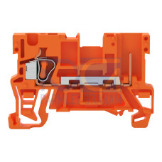 1-conductor/1-pin carrier terminal block, for DIN-rail 35 x 15 and 35 x 7.5, 4 mm&sup2;, orange