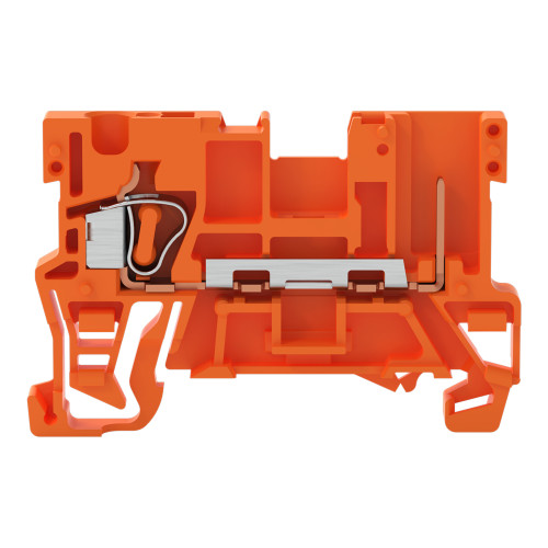1-conductor/1-pin carrier terminal block, for DIN-rail 35 x 15 and 35 x 7.5, 4 mm&sup2;, orange