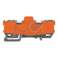 1-conductor/1-pin terminal block for pluggable modules, 6-pole, with 2 jumper positions, gray