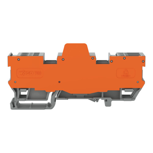 1-conductor/1-pin terminal block for pluggable modules, 6-pole, with 2 jumper positions, gray