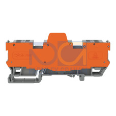 1-conductor/1-conductor terminal block for pluggable modules, 6-pole, with 2-conductor terminal blocks, gray