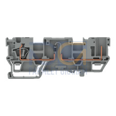1-conductor/1-pin component carrier terminal block, with 2 jumper positions, with diode 1N4007, gray