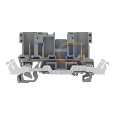 2-pin carrier terminal block, with shield contact, for DIN-rail 35 x 15 and 35 x 7.5, gray