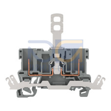 2-pin disconnect carrier terminal block, with shield contact, for DIN-rail 35 x 15 and 35 x 7.5, gray