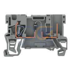 1-conductor/1-pin component carrier terminal block, with diode 1N4007, anode, left side, gray