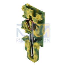 Center module for 1-conductor female connector, CAGE CLAMP&reg;, 4 mm&sup2;, green-yellow