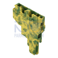 End module for 1-conductor female connector, CAGE CLAMP&reg;, 4 mm&sup2;, green-yellow
