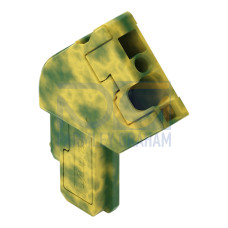 Start module for 1-conductor female connector,  angled, CAGE CLAMP&reg;, 4 mm&sup2;, green-yellow