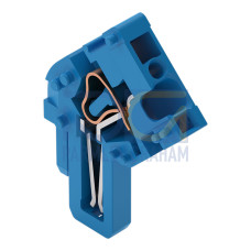 Center module for 1-conductor female connector,  angled, CAGE CLAMP&reg;, 4 mm&sup2;, blue