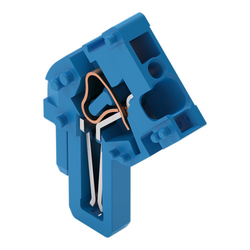 Center module for 1-conductor female connector,  angled, CAGE CLAMP&reg;, 4 mm&sup2;, blue