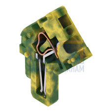 Center module for 1-conductor female connector,  angled, CAGE CLAMP&reg;, 4 mm&sup2;, green-yellow