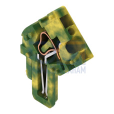 End module for 1-conductor female connector,  angled, CAGE CLAMP&reg;, 4 mm&sup2;, green-yellow