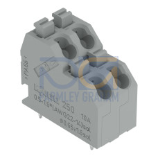 Double-deck PCB terminal block, push-button, 1.5 mm&sup2;, agate gray