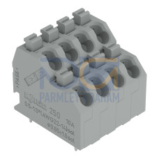 Double-deck PCB terminal block, push-button, 1.5 mm&sup2;, agate gray